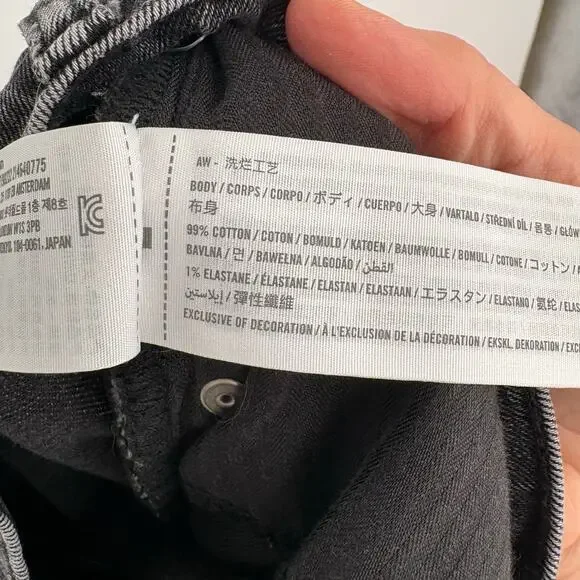 Abercrombie & Fitch Washed Out Black The Mom High Rise Jeans Size 32/14XL - Picture 5 of 7